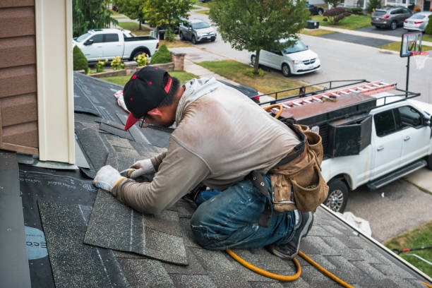 Professional Gutter Repair And Installation technician working in Wellsville, OH
